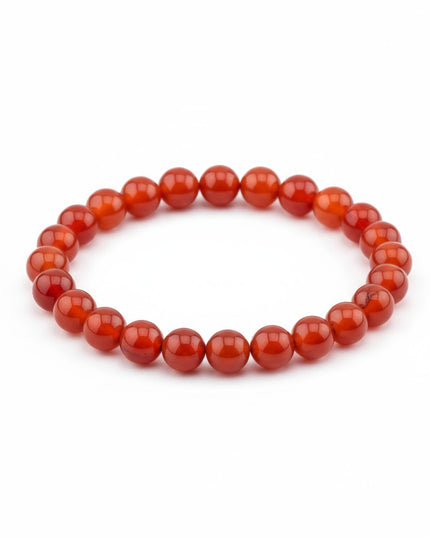 Carnelian Bracelet for Healing, Self Esteem and Stability 8mm