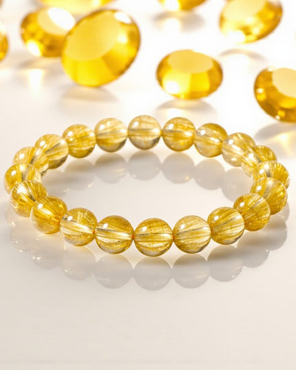 Natural Citrine Bracelet Metal Free for Joy, Abundance and Manifestation