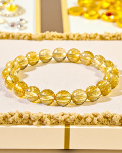 Natural Citrine Bracelet Metal Free for Joy, Abundance and Manifestation