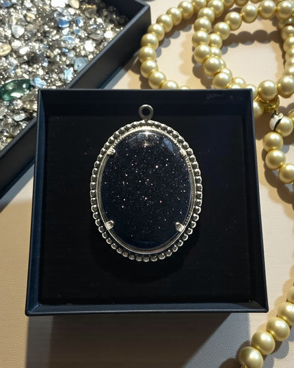 Blue Goldstsone Necklace Pendant For Emotional, Spiritual, and Physical Healing