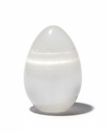 Selenite Egg Natural Stone Carved Egg Metaphysical Healing and Home Decor