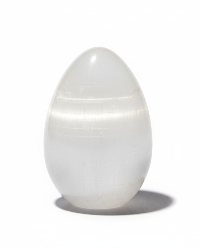 Selenite Egg Natural Stone Carved Egg Metaphysical Healing and Home Decor