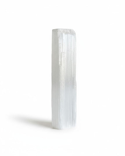 Raw Selenite Stick for Energy Cleansing, Charging Crystals & Spiritual Protection and Meditation Tool - 5 Inch