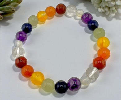 7 Chakra Stone Healing Bracelet 8mm