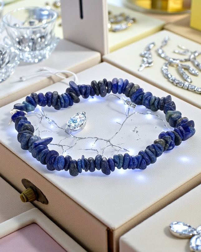 Chipped Lapis Lazuli Bracelet for Power, Energy, and Perception