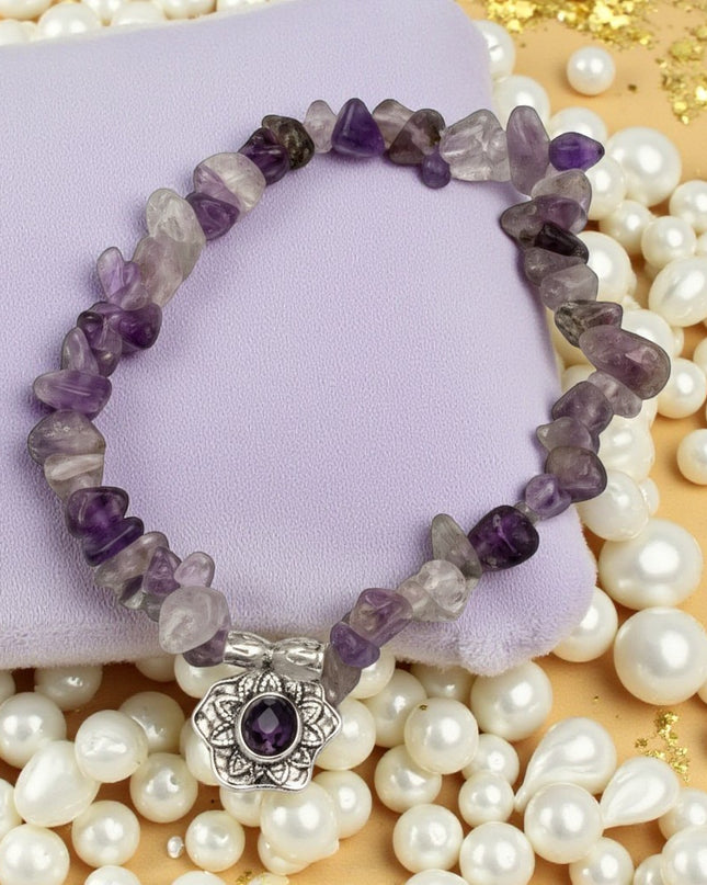 Chipped Rose Quartz Bracelet for Promoting Self-Love, Emotional Healing, and Harmonious Relationships.