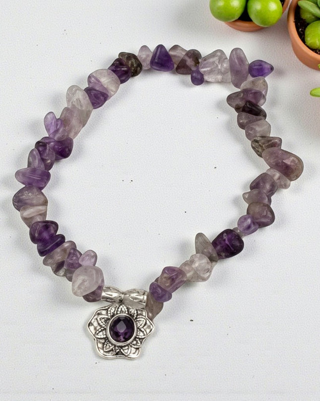 Chipped Rose Quartz Bracelet for Promoting Self-Love, Emotional Healing, and Harmonious Relationships.