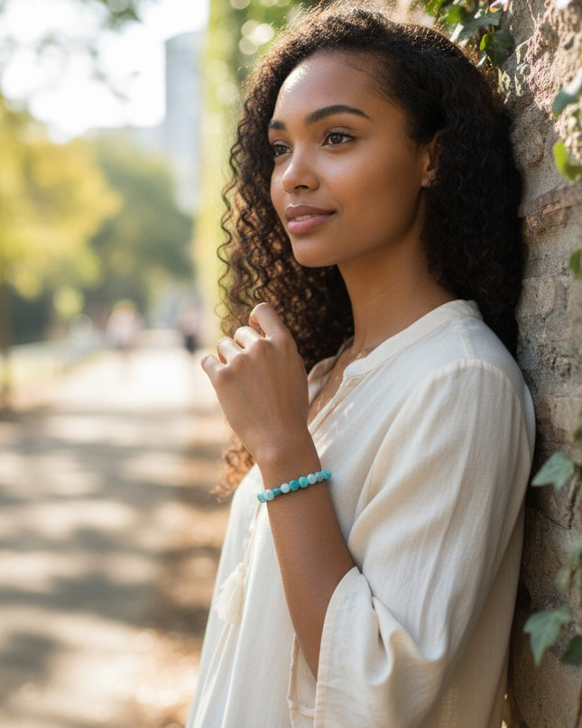 Amazonite Bracelet for Balance, Calming, and Communication