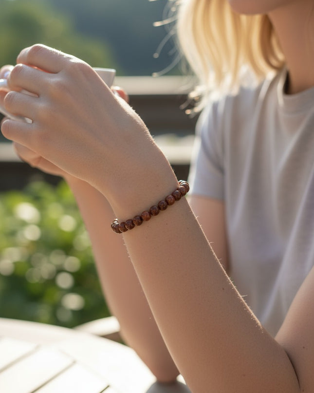 Red Jasper Bracelet for Grounding, Stress and Cleansing