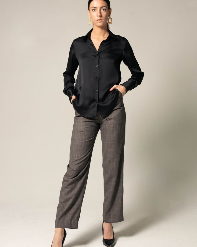 Women's Straight-Leg Wool Pants