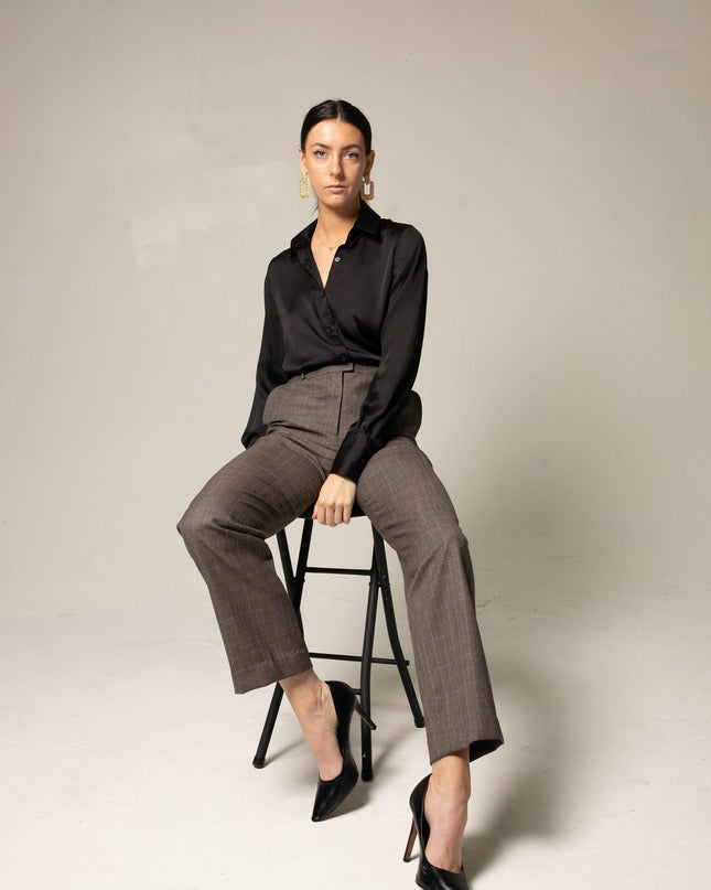Women's Straight-Leg Wool Pants