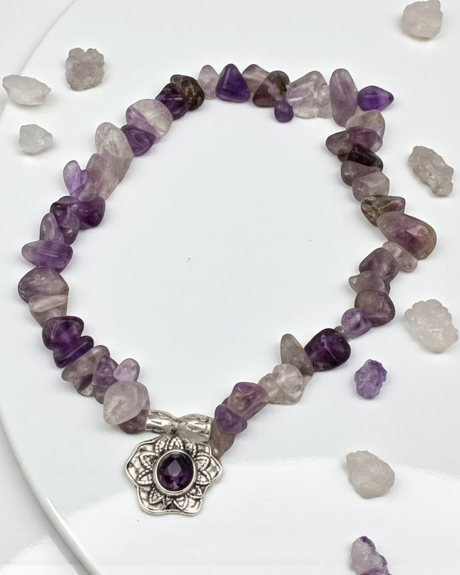 Chipped Rose Quartz Bracelet for Promoting Self-Love, Emotional Healing, and Harmonious Relationships.