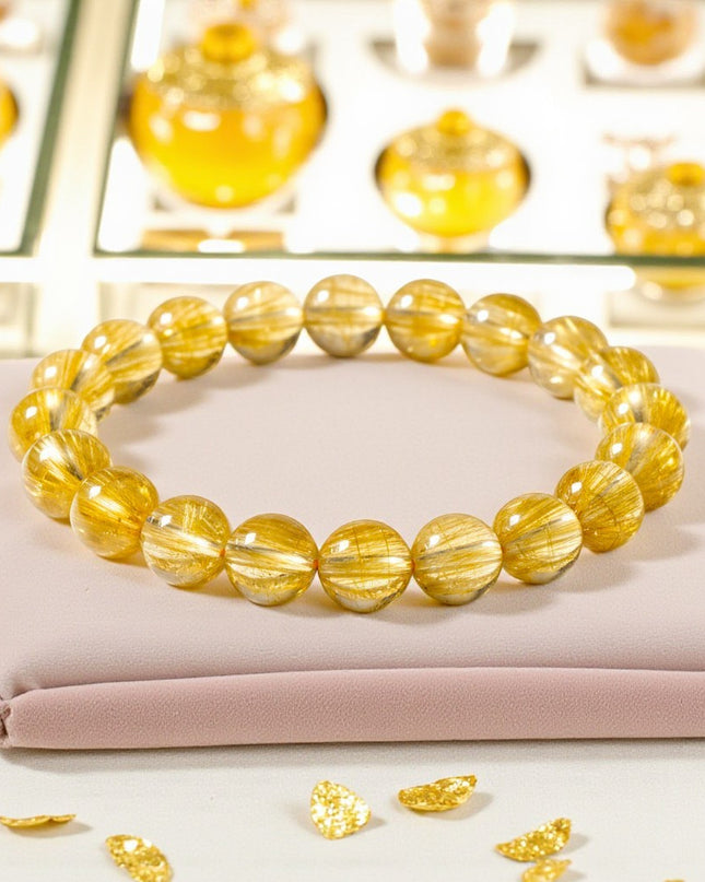 Natural Citrine Bracelet Metal Free for Joy, Abundance and Manifestation