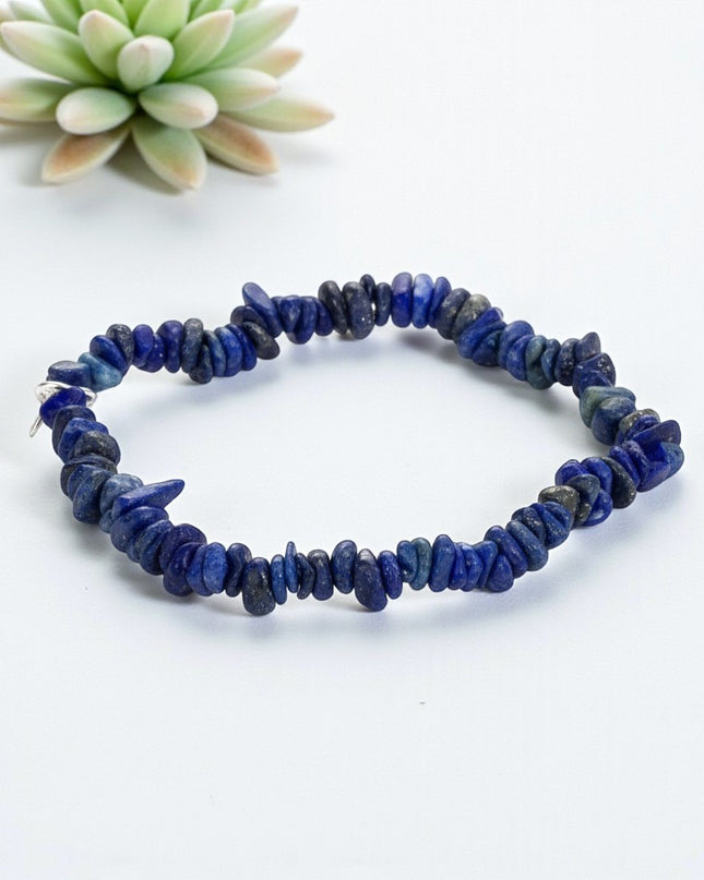 Chipped Lapis Lazuli Bracelet for Power, Energy, and Perception