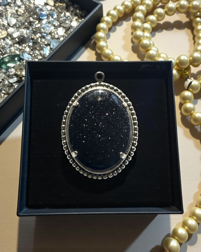 Blue Goldstsone Necklace Pendant For Emotional, Spiritual, and Physical Healing