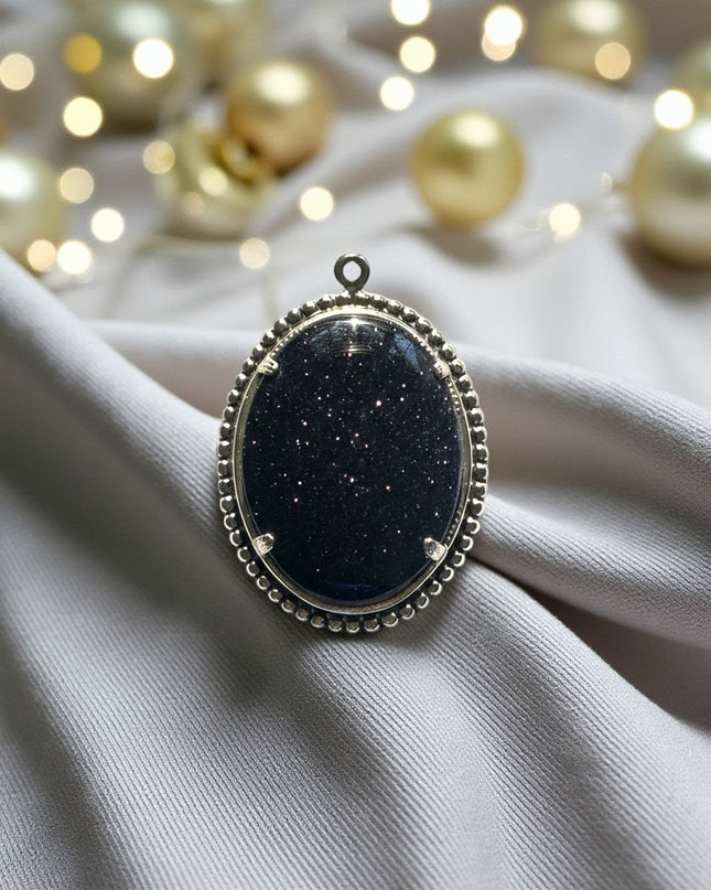 Blue Goldstsone Necklace Pendant For Emotional, Spiritual, and Physical Healing