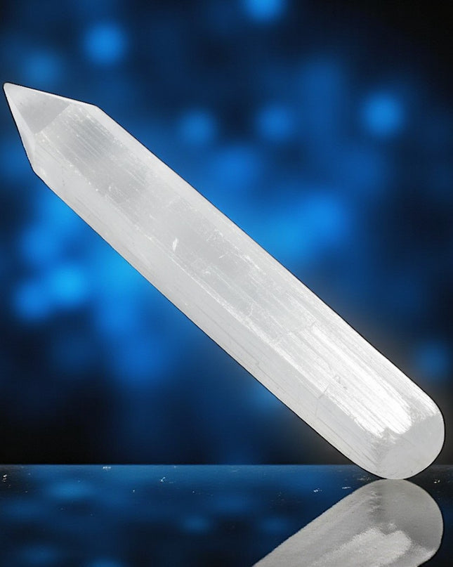 Selenite Crystal Massage Healing Wand Polished Point