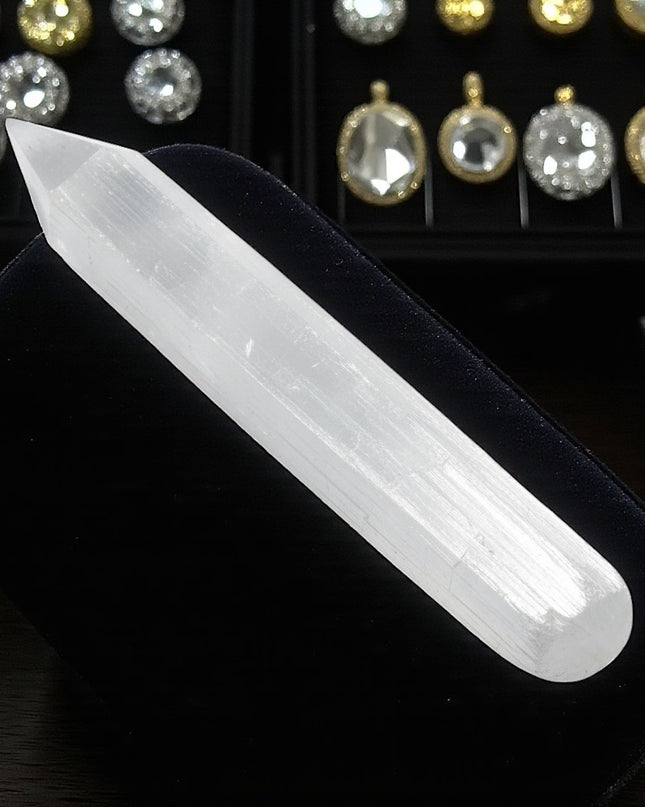 Selenite Crystal Massage Healing Wand Polished Point