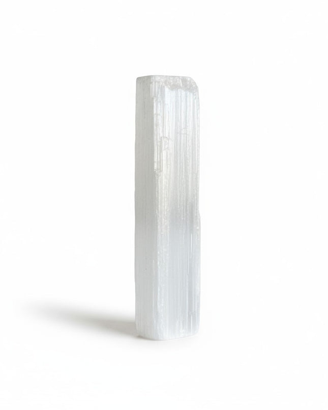 Raw Selenite Stick for Energy Cleansing, Charging Crystals & Spiritual Protection and Meditation Tool - 5 Inch