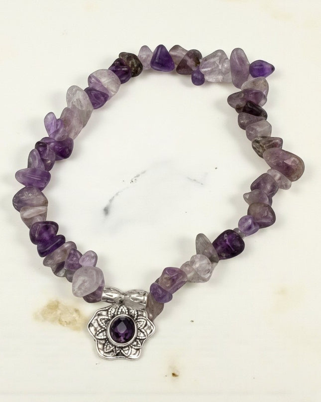 Chipped Rose Quartz Bracelet for Promoting Self-Love, Emotional Healing, and Harmonious Relationships.